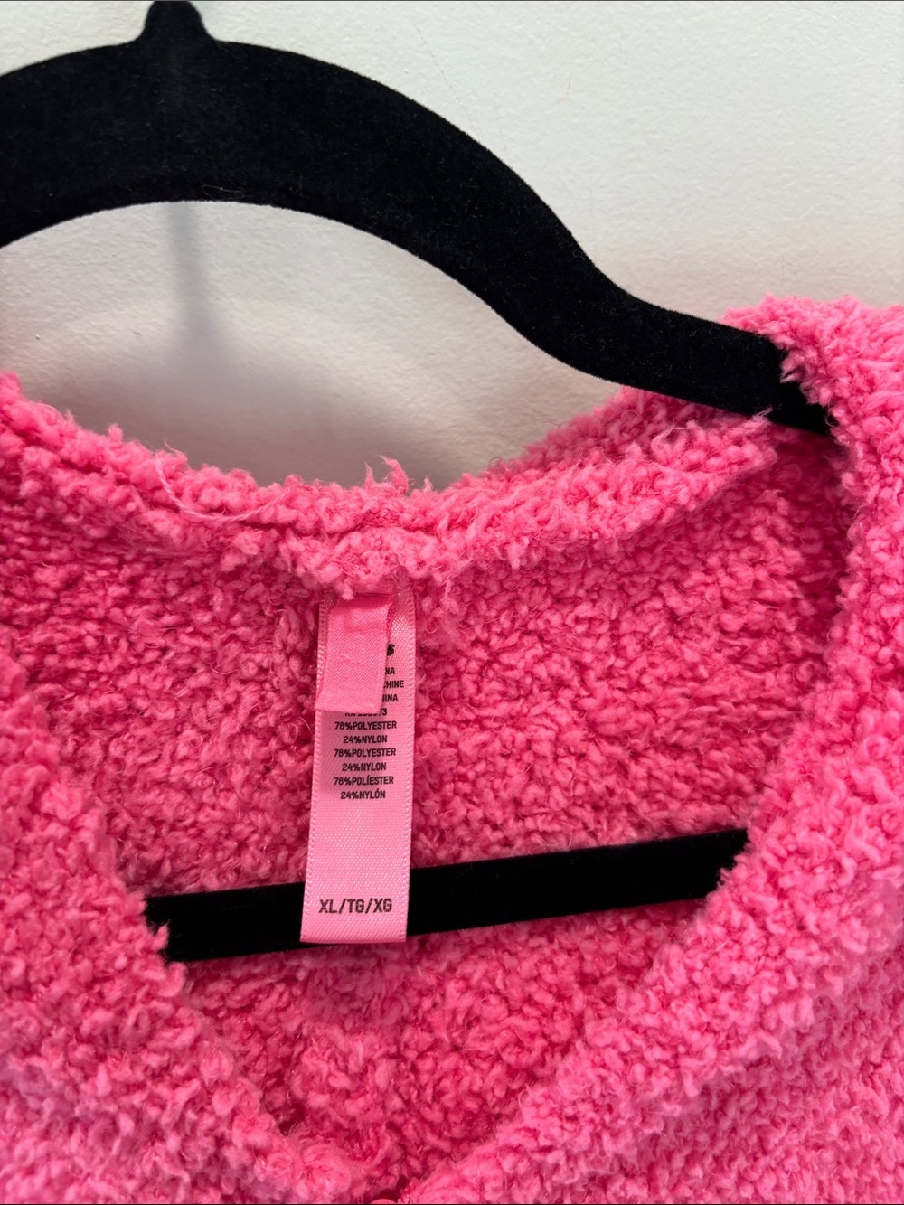 SKIMS Cozy Knit Unisex Hooded Half Zip Boucle Onesie Cotton Candy XL - Picture 4 of 10